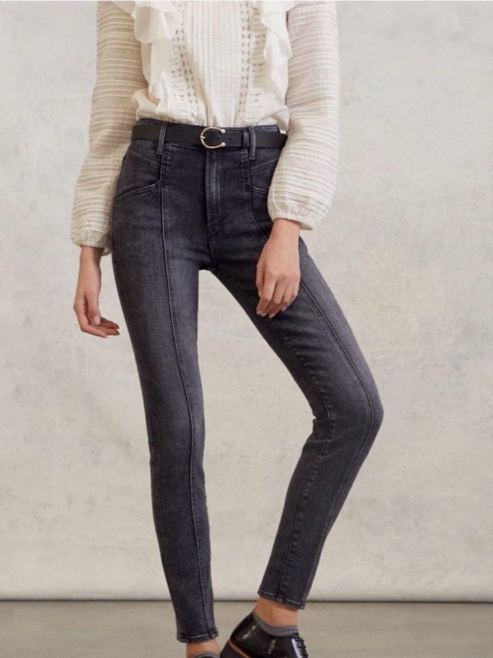 MOTHER The Seamed Swooner Skimp Jean in Train Stops Size 32